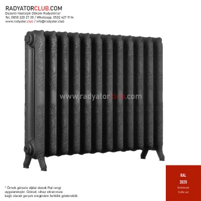 Decora 800-180 Ayaklı Desenli Döküm Radyatör, ral 3020 |  6 Kolon